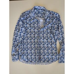 Men's Luchiano Visconti Designer Shirt Long Sleeve Button Down Size XL